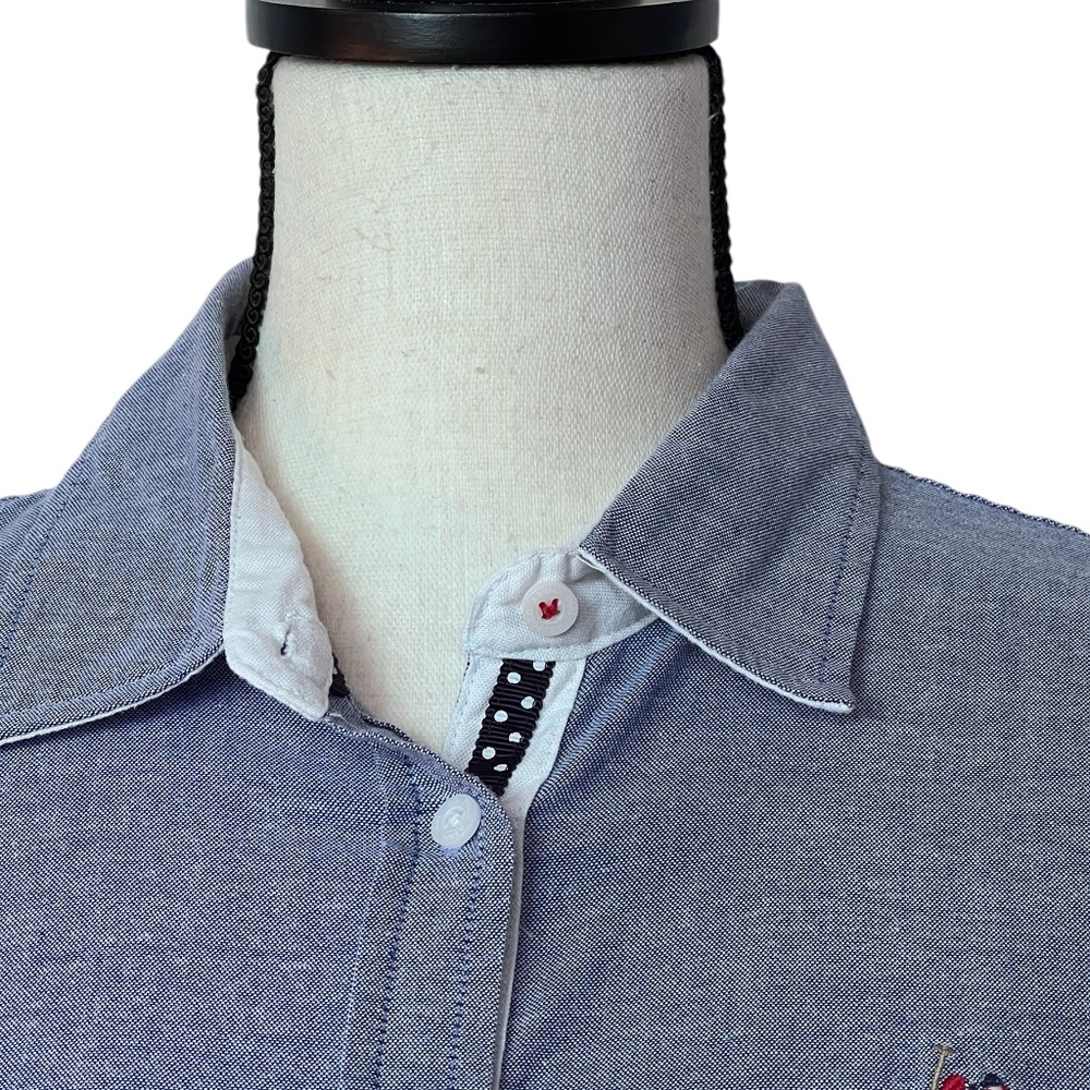 U.S. Polo Assn. Women's Botton Dn Long Sleeve Blue Collared Shirt SzM Pre-owned - Picture 5 of 8
